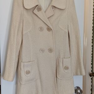Marvin Richards Textured Cream Pea Coat
